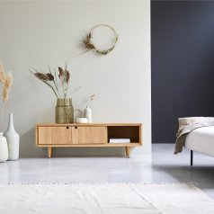 Oak TV unit 160 cm - Living room storage furniture - Tikamoon