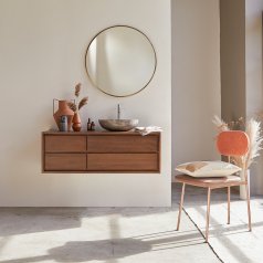 Wall mounted bathroom vanity cabinet - Typo teak furniture - Tikamoon