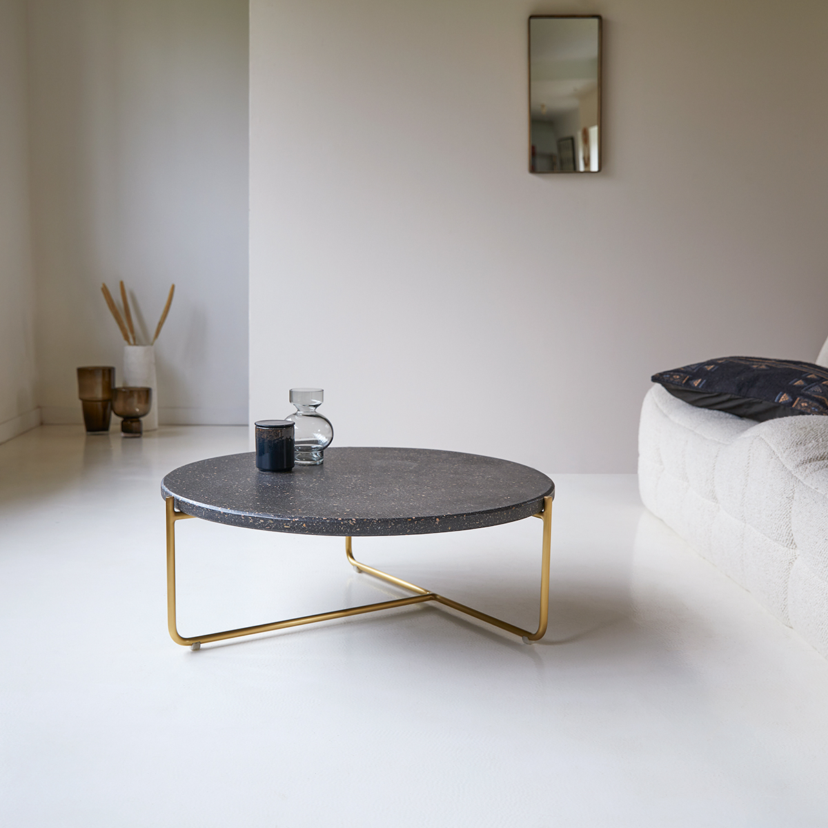 Anatole - Couchtisch aus Terrazzo und Metall grey Anatole - Couchtisch aus Terrazzo und Metall grey
