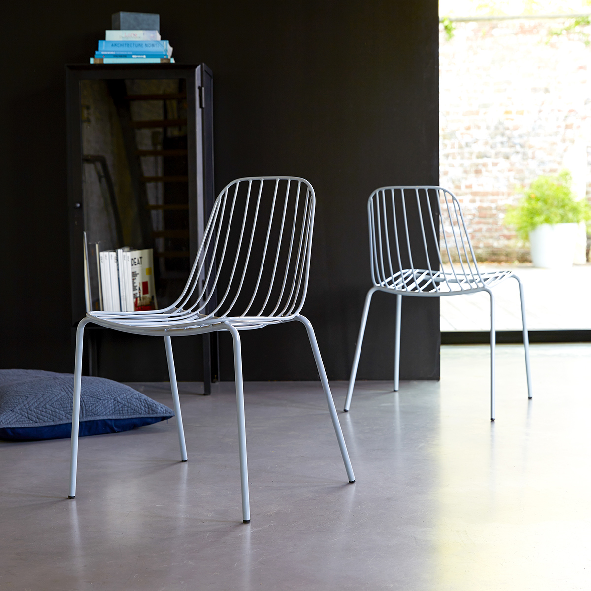 Arty - Stuhl aus Metall bleu grey Arty - Stuhl aus Metall bleu grey