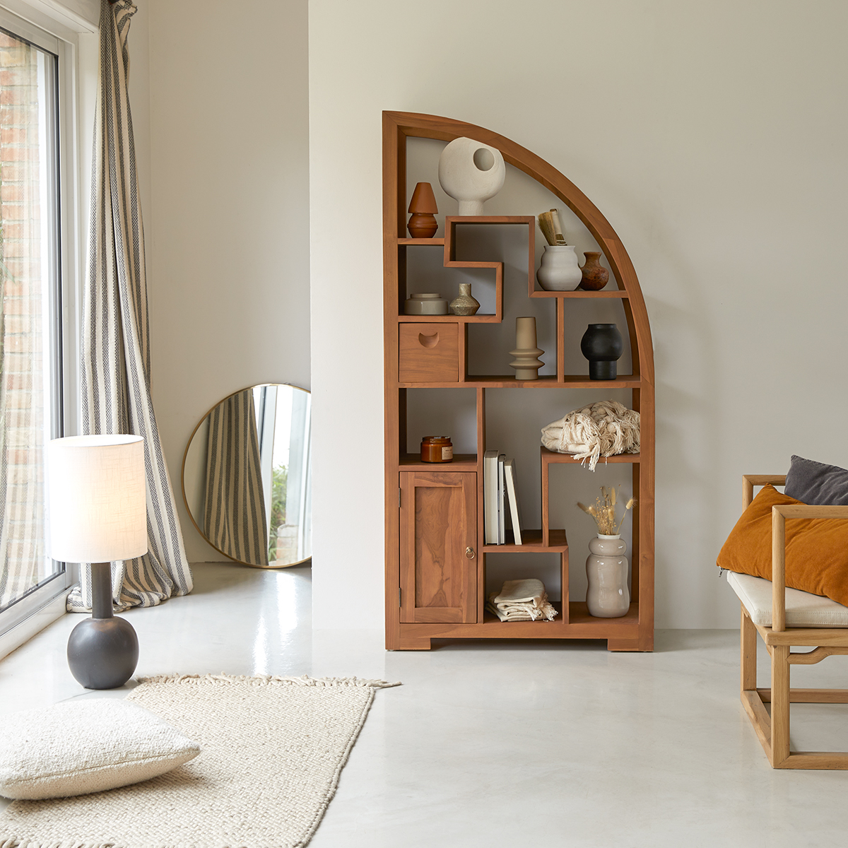 Quelle marque écoresponsable choisir pour votre décoration écologique ? 7 Bibliothèque en teck 180 cm - Mobilier de rangement bureau - Tikamoon
