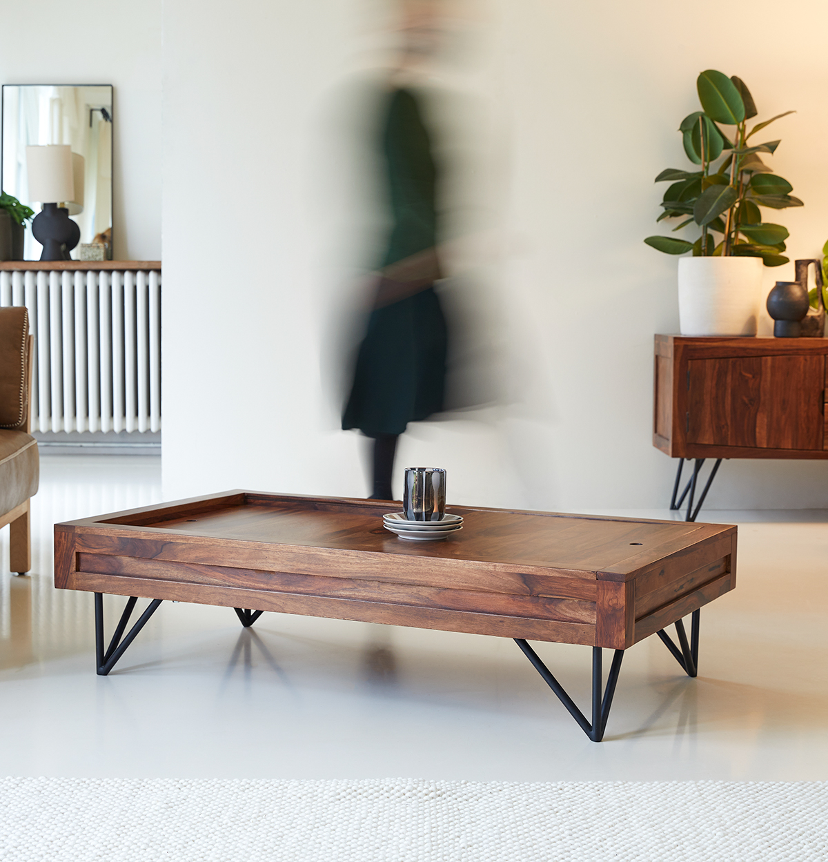 Tikamoon : Bonnie - Solid sheesham Coffee Table with storage