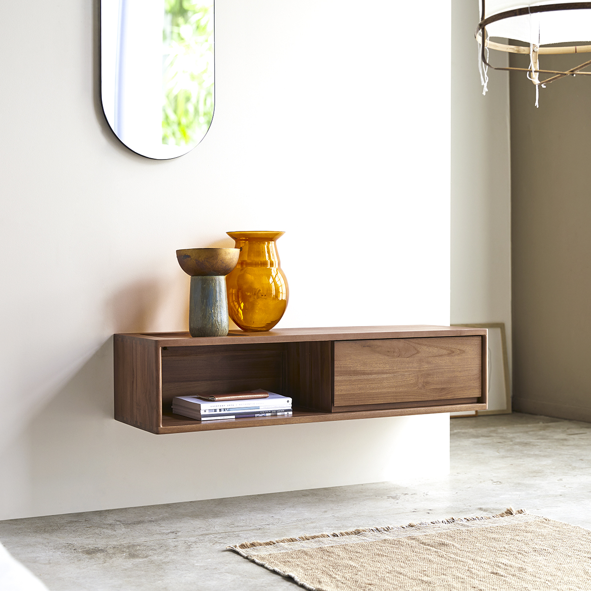 Circa - TV Schrank aus massivem Teakholz 1 Schublade 110 cm Circa - TV Schrank aus massivem Teakholz 1 Schublade 110 cm