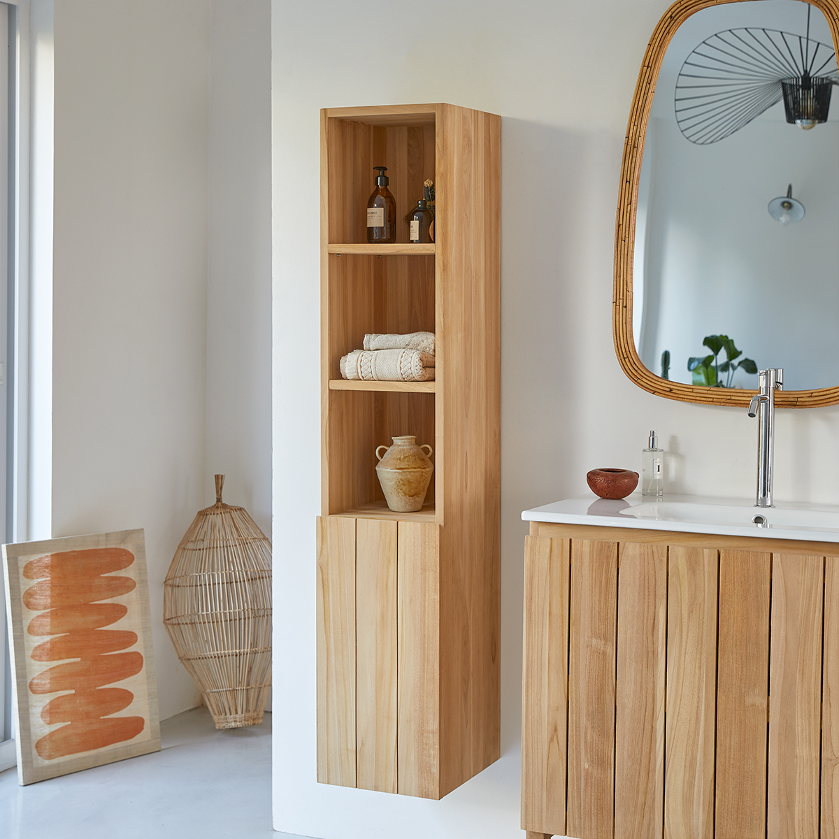 Colonne Salle De Bain Teck