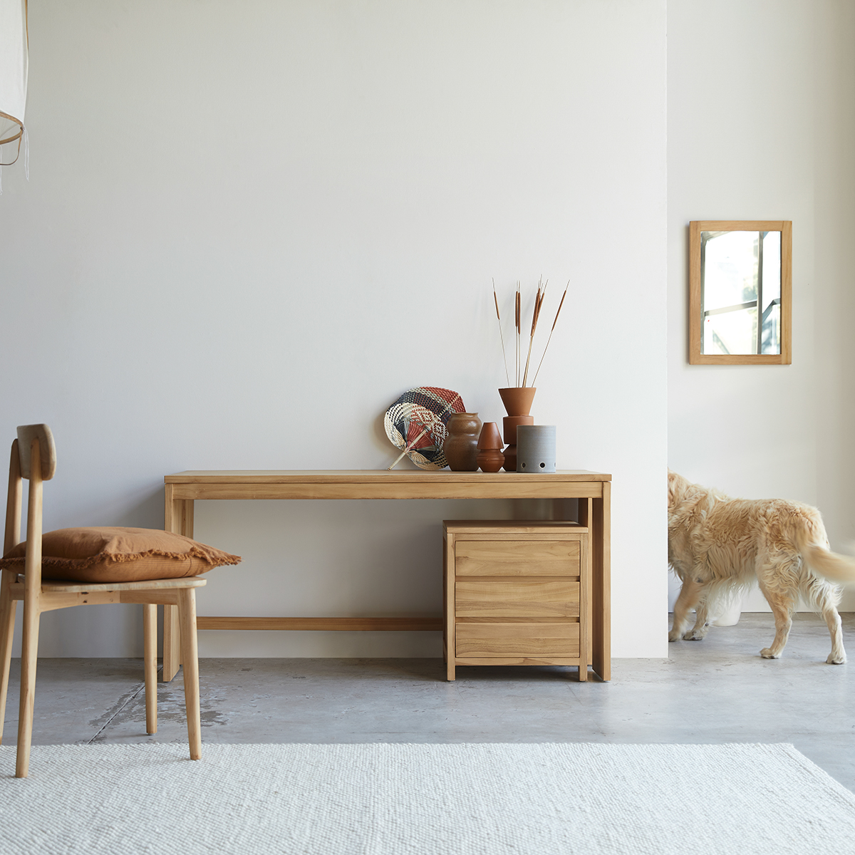 Eden - Schreibtisch aus massivem Teakholz Eden - Schreibtisch aus massivem Teakholz