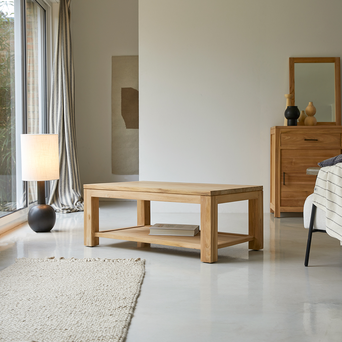 Eve - Table basse rectangulaire en teck massif Eve - Table basse rectangulaire en teck massif