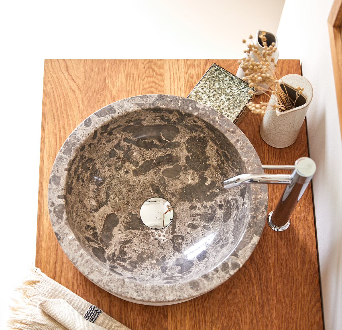 Exo Stri Grey marble washbasin Buy natural marble washbasins