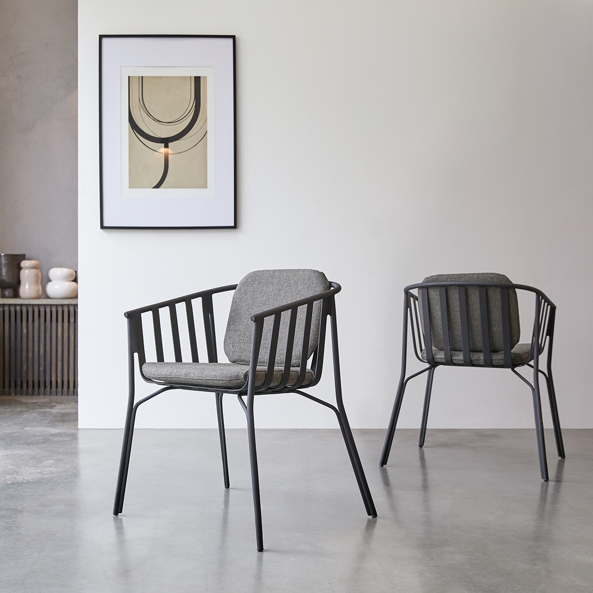Grazi - Stuhl aus Aluminium und Stoff Grazi - Stuhl aus Aluminium und Stoff