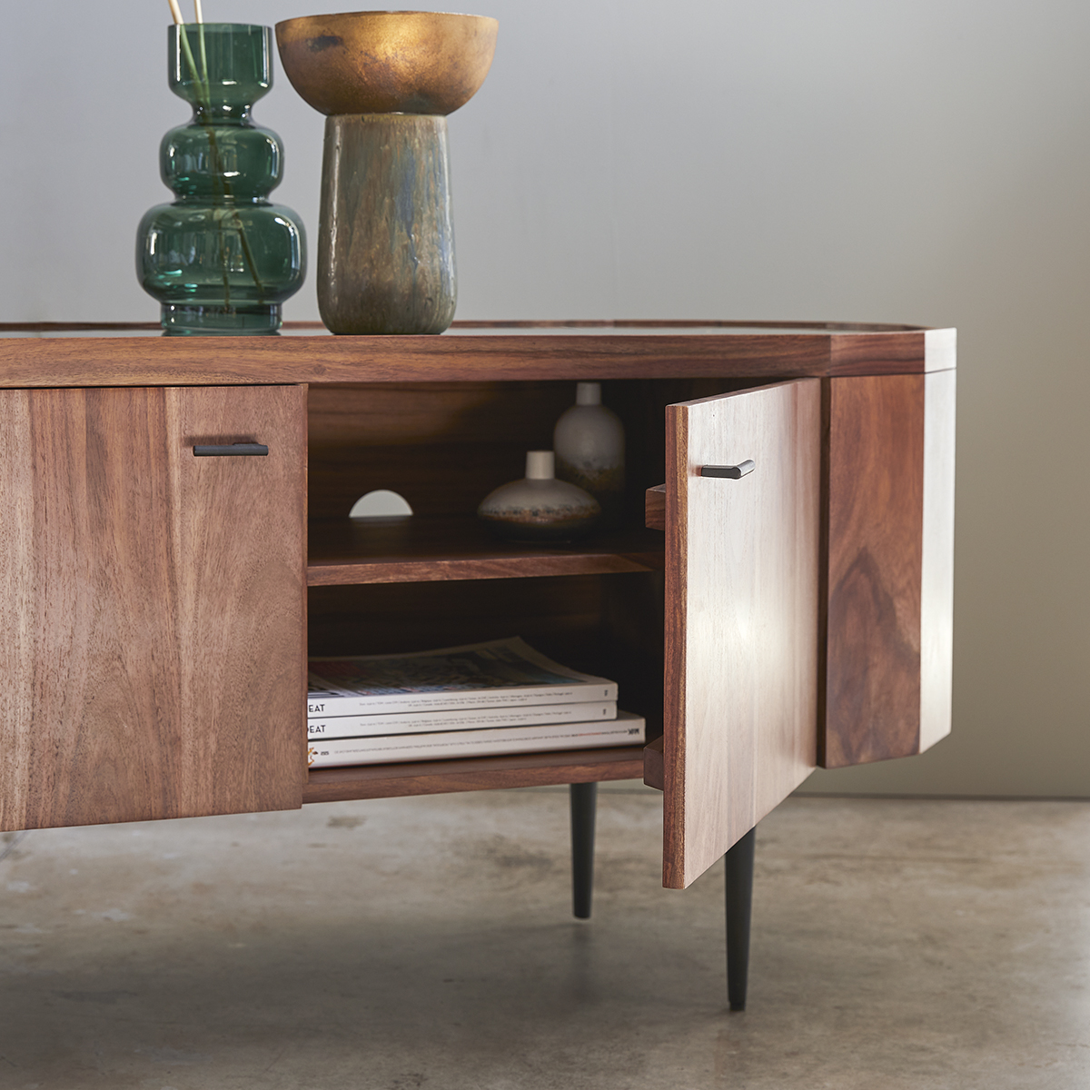 Jade - TV Schrank aus massivem Palisanderholz und Marmor 130 cm Jade - TV Schrank aus massivem Palisanderholz und Marmor 130 cm