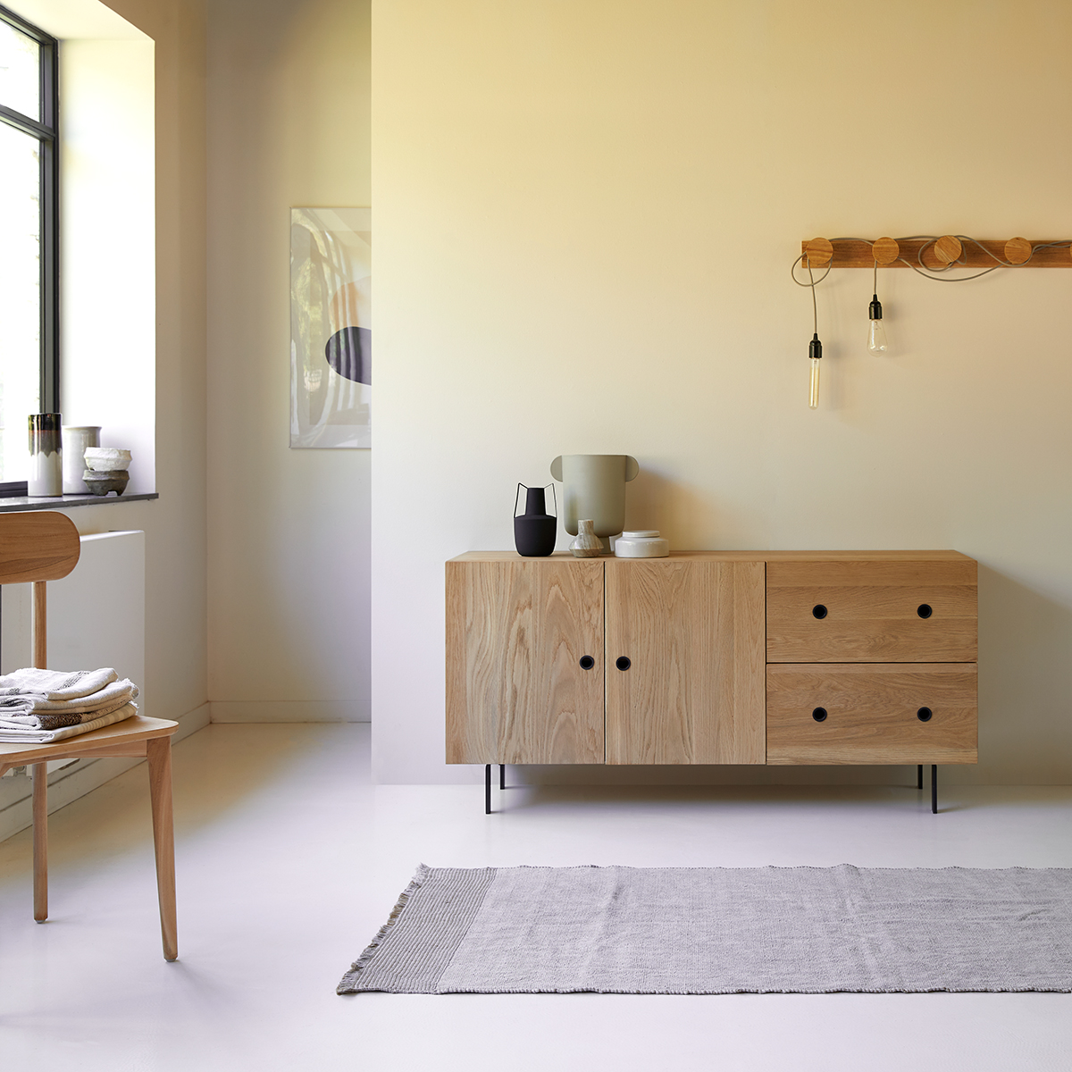 Jeanne - Buffet aus massivem Eichenholz 150 cm Jeanne - Buffet aus massivem Eichenholz 150 cm