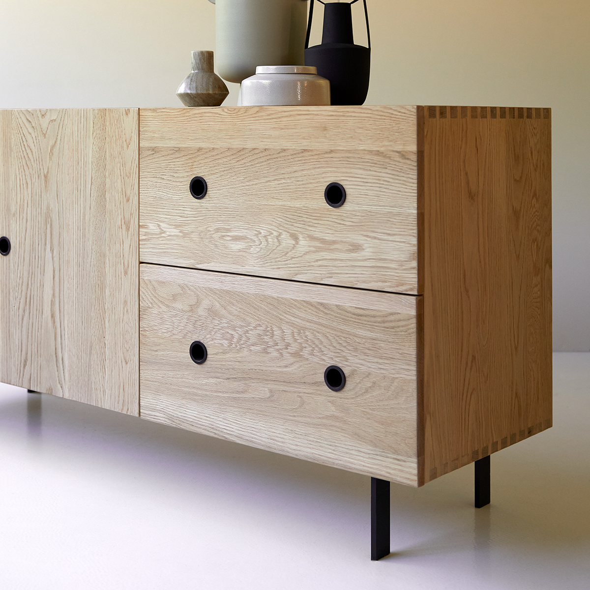 Solid oak sideboard 150 cm - Dining room storage furniture - Tikamoon