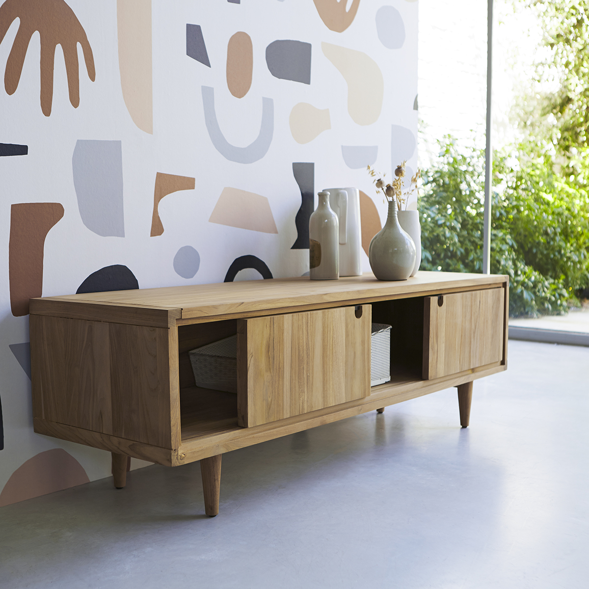Jonàk - Mueble de TV en teca maciza 140 cm Jonàk - Mueble de TV en teca maciza 140 cm