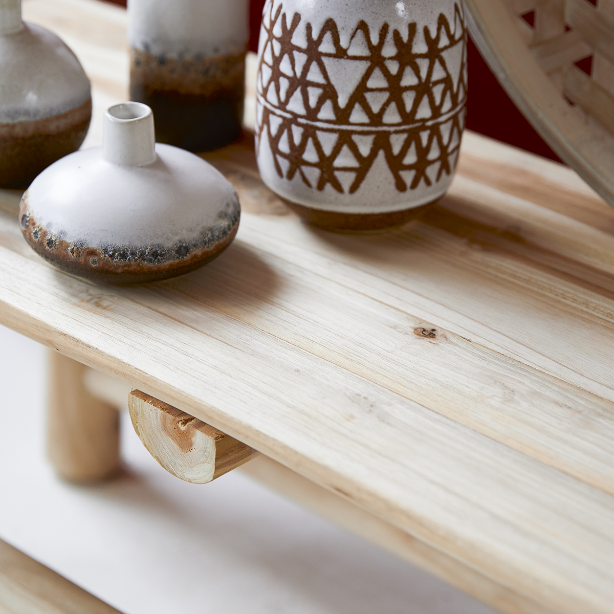 Kilim - Deko-Bank aus massivem Teakholz Kilim - Deko-Bank aus massivem Teakholz
