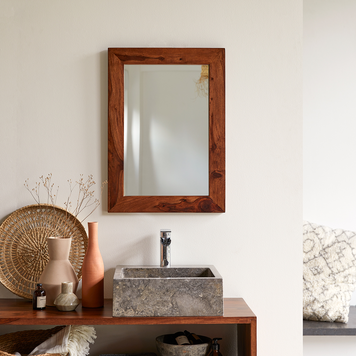 Kwarto - Miroir en palissandre 70x50 cm Kwarto - Miroir en palissandre 70x50 cm