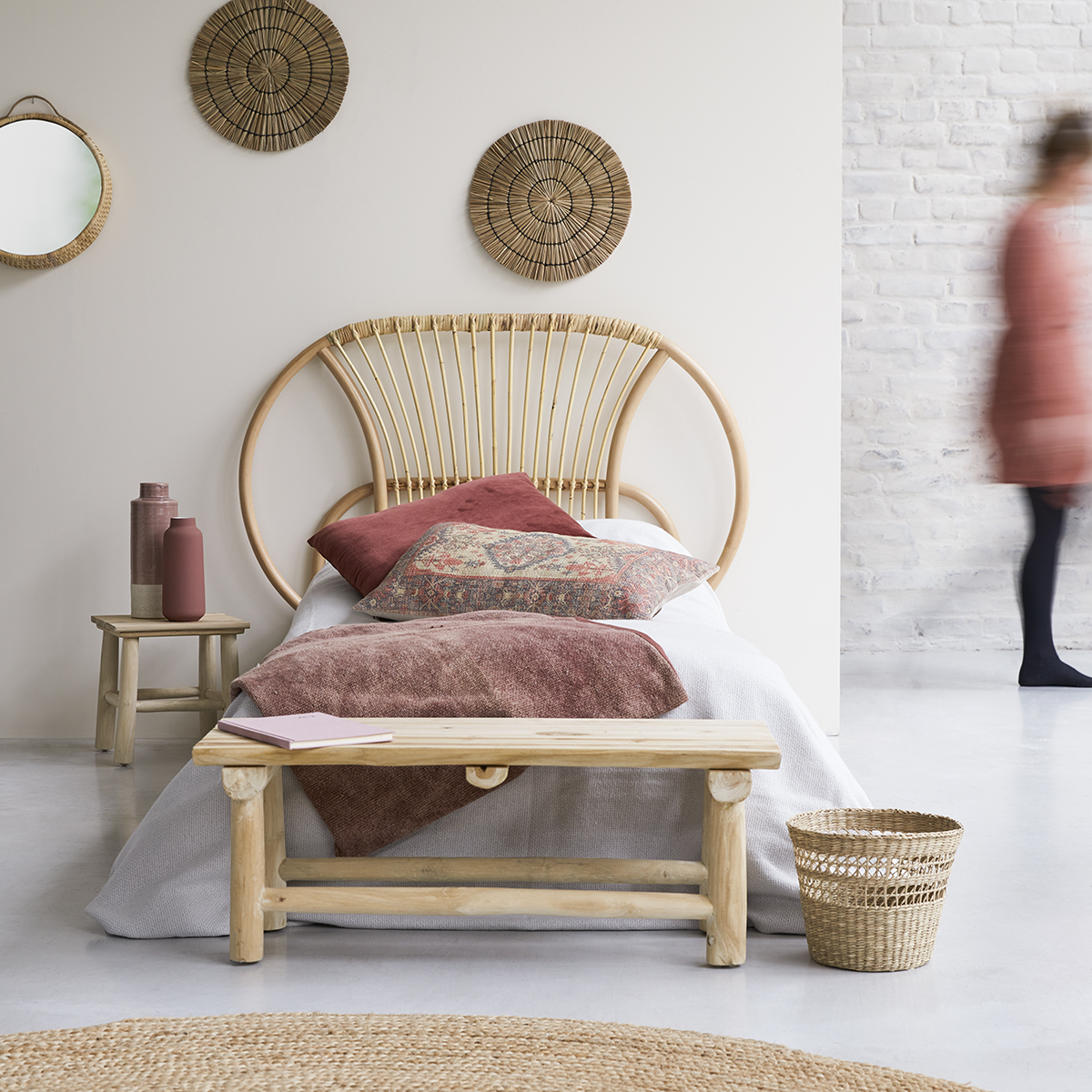 Leontie - Kopfteil Bett aus Rattan 120 cm Leontie - Kopfteil Bett aus Rattan 120 cm