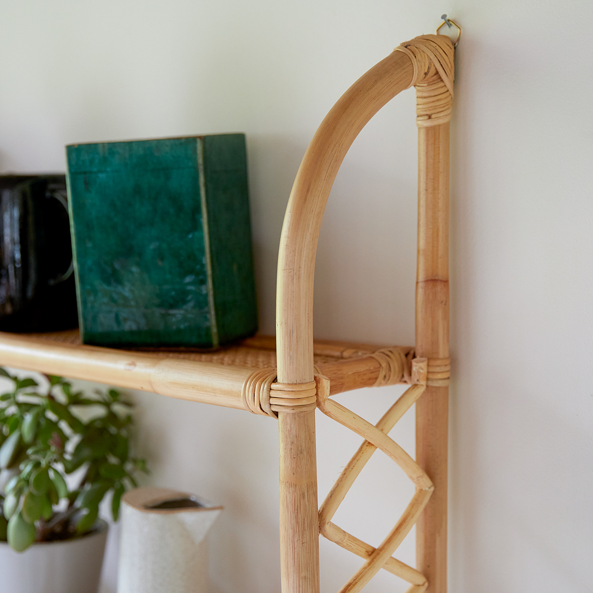 Tikamoon Marius Rattan wallmounted Shelf