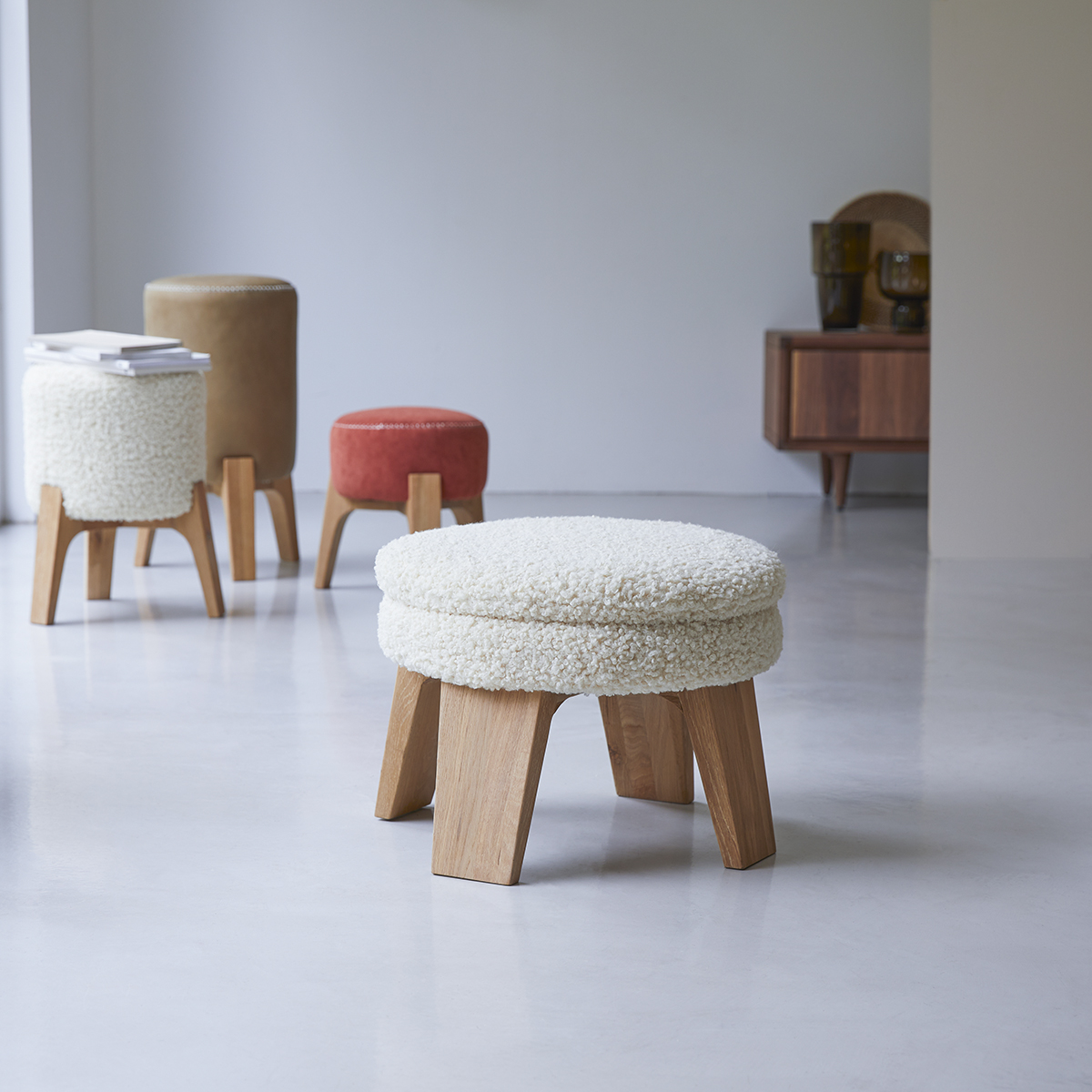 Mattak - Pouf Himalaya en chêne massif Mattak - Pouf Himalaya en chêne massif
