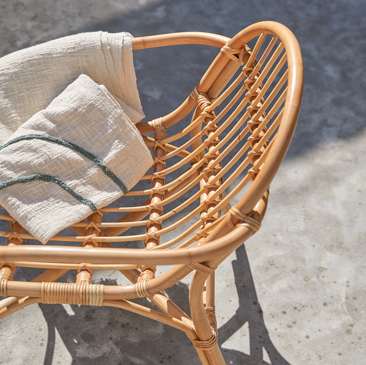 Mina Gartensessel aus Rattan Garten Lounges Tikamoon