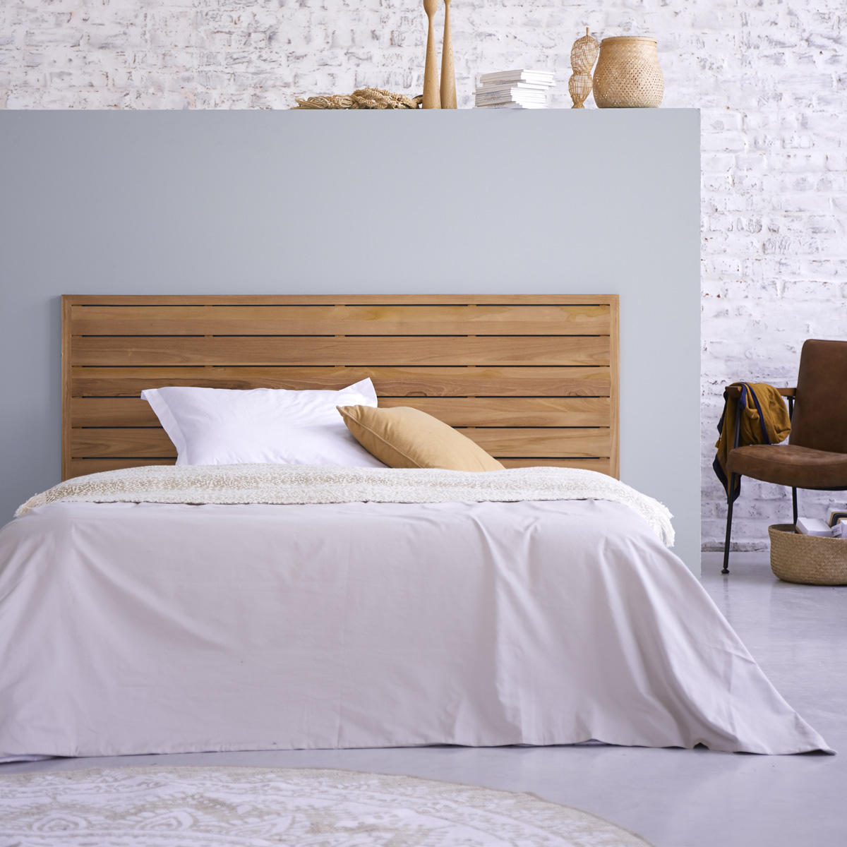 Minimalys - Kopfteil Bett aus massivem Teakholz 165 cm Minimalys - Kopfteil Bett aus massivem Teakholz 165 cm