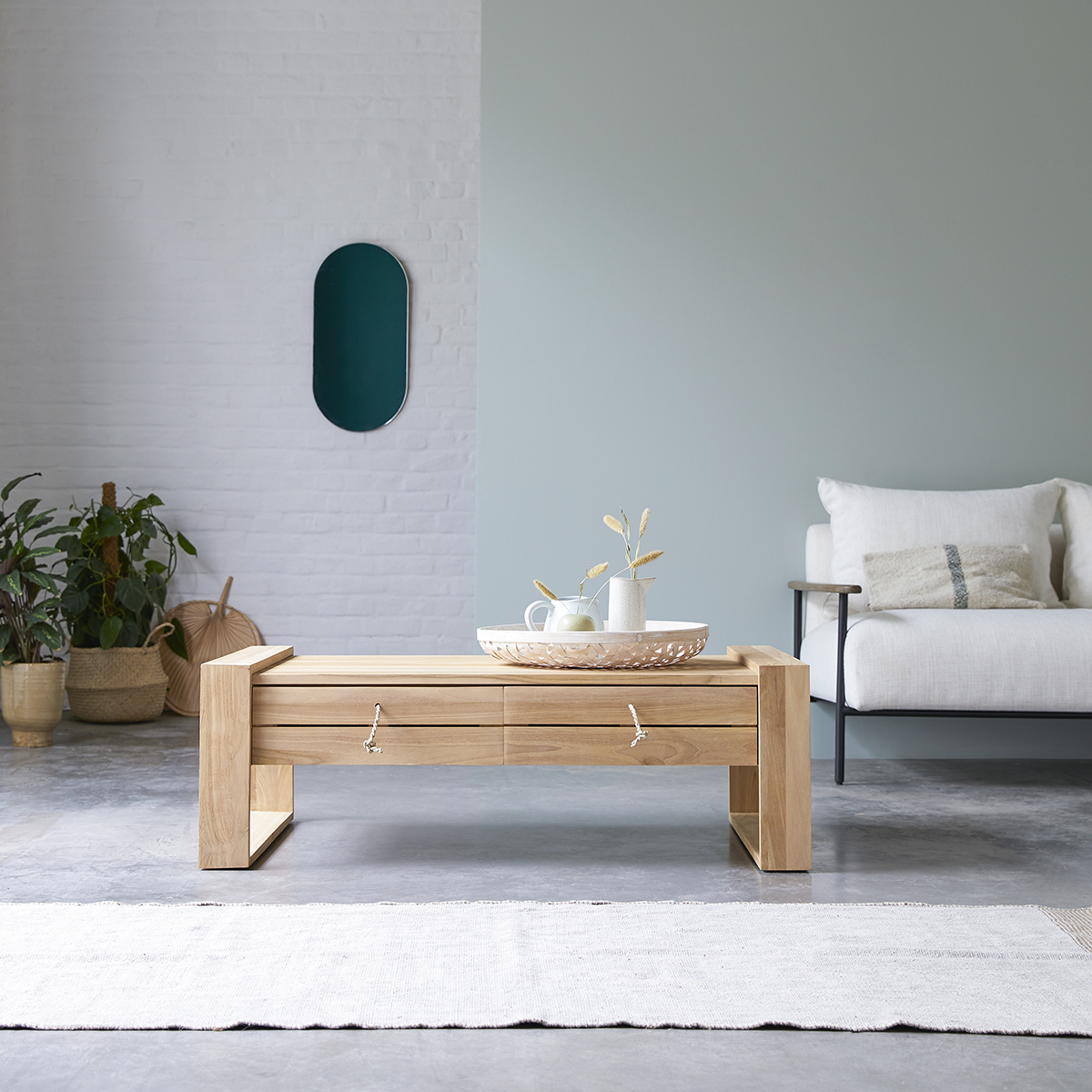 Minimalys - Table basse en teck massif Minimalys - Table basse en teck massif