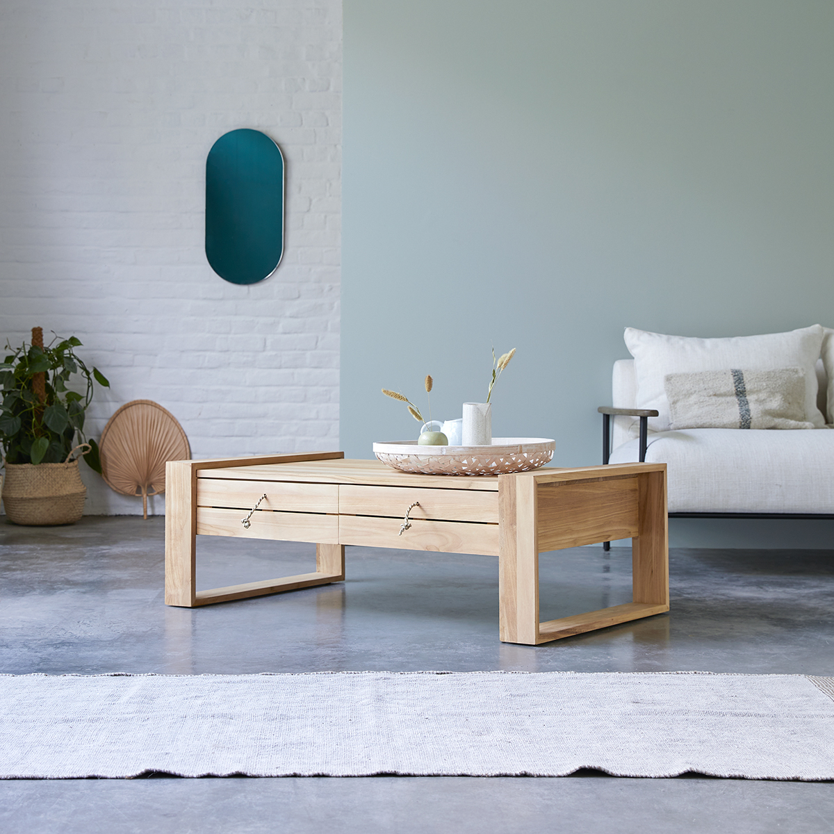 Minimalys - Table basse en teck massif Minimalys - Table basse en teck massif
