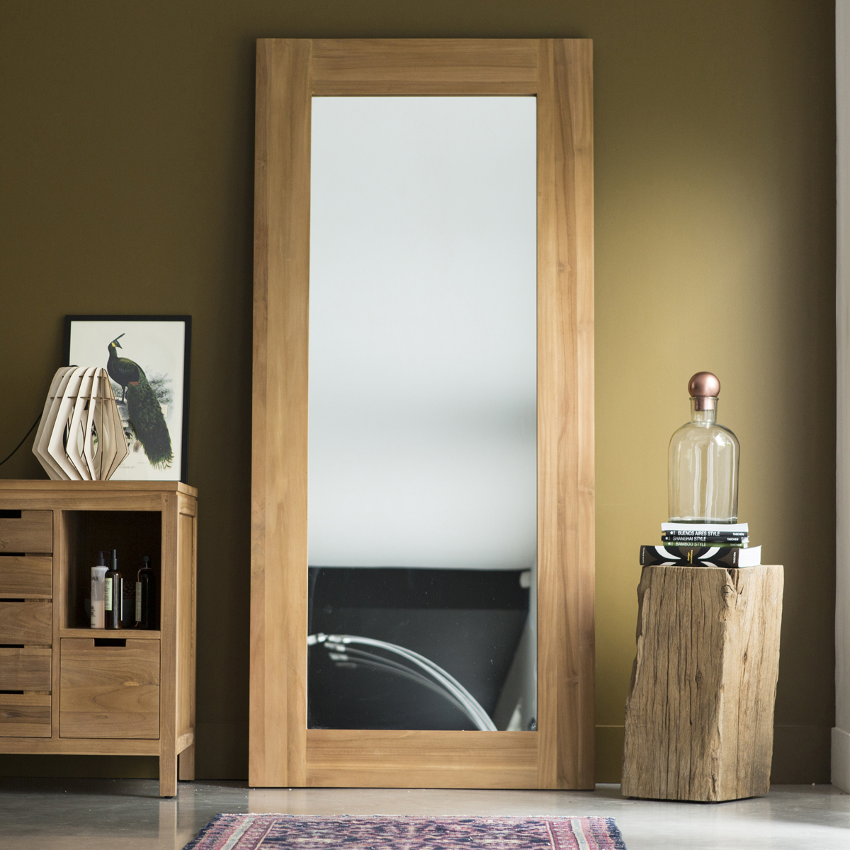 Miroir En Teck 200 X 90 Cm Accessoires Pour Salle De Bain Tikamoon