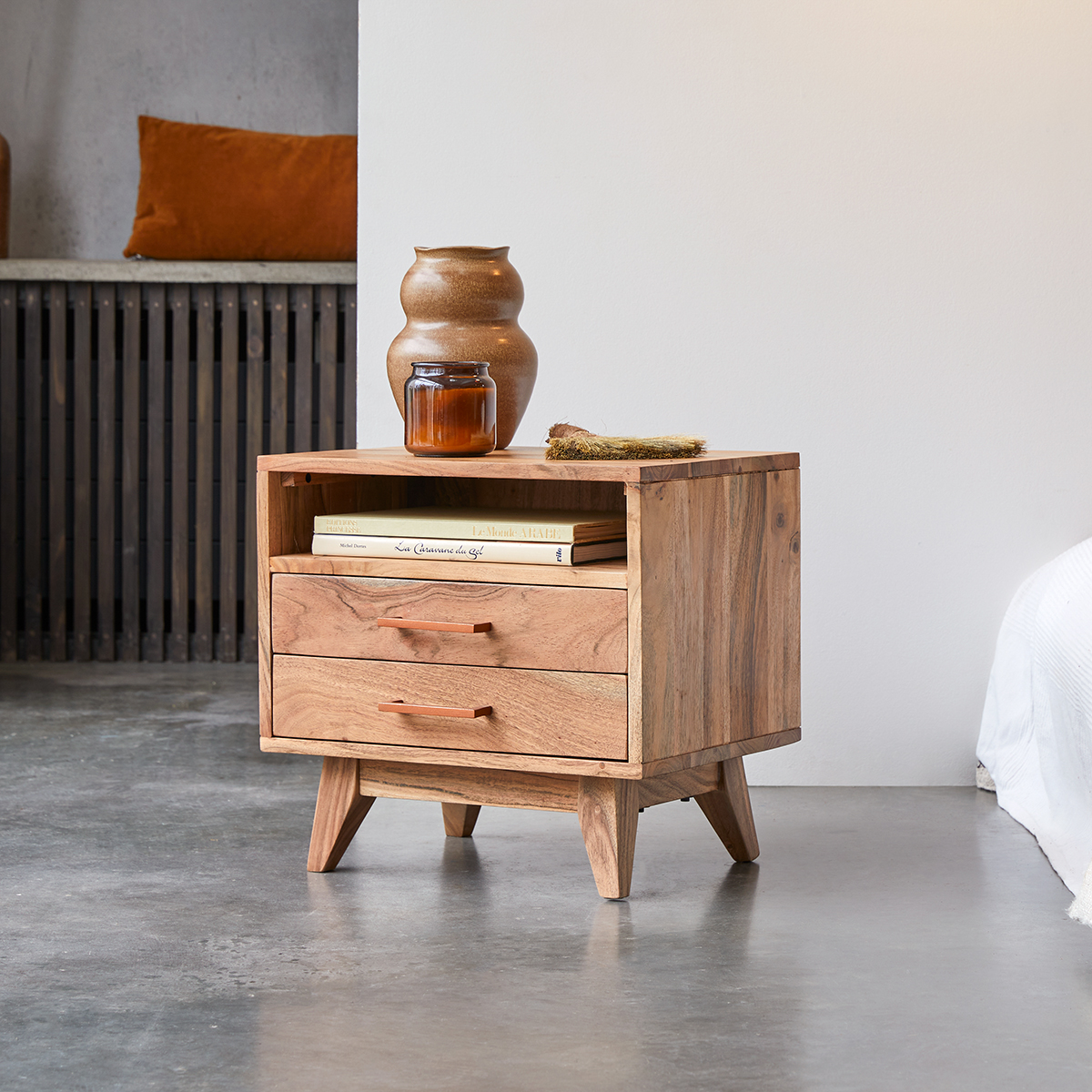 Tikamoon Oslo Solid acacia Bedside table