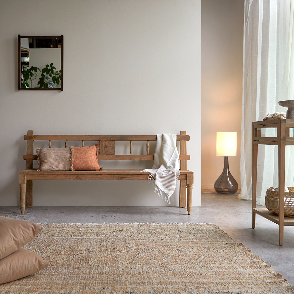 Paula - Bank aus massivem Recycling-Teak Paula - Bank aus massivem Recycling-Teak