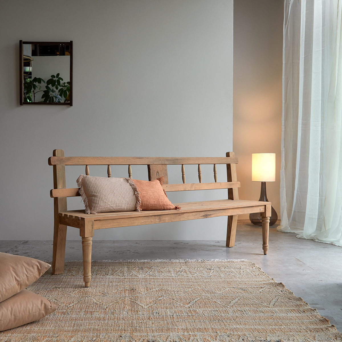 Paula - Bank aus massivem Recycling-Teak Paula - Bank aus massivem Recycling-Teak