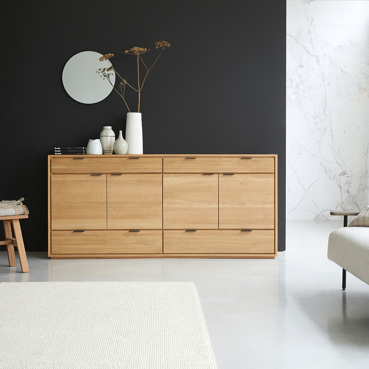 Senson - Buffet aus massivem Eichenholz 200 cm Senson - Buffet aus massivem Eichenholz 200 cm