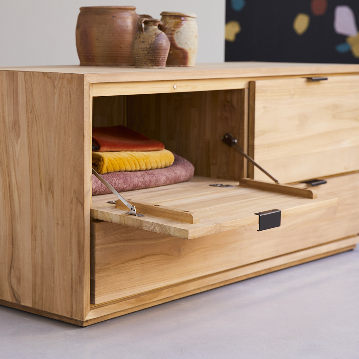 Senson - TV-Schrank aus massivem Teak 120 cm Senson - TV-Schrank aus massivem Teak 120 cm