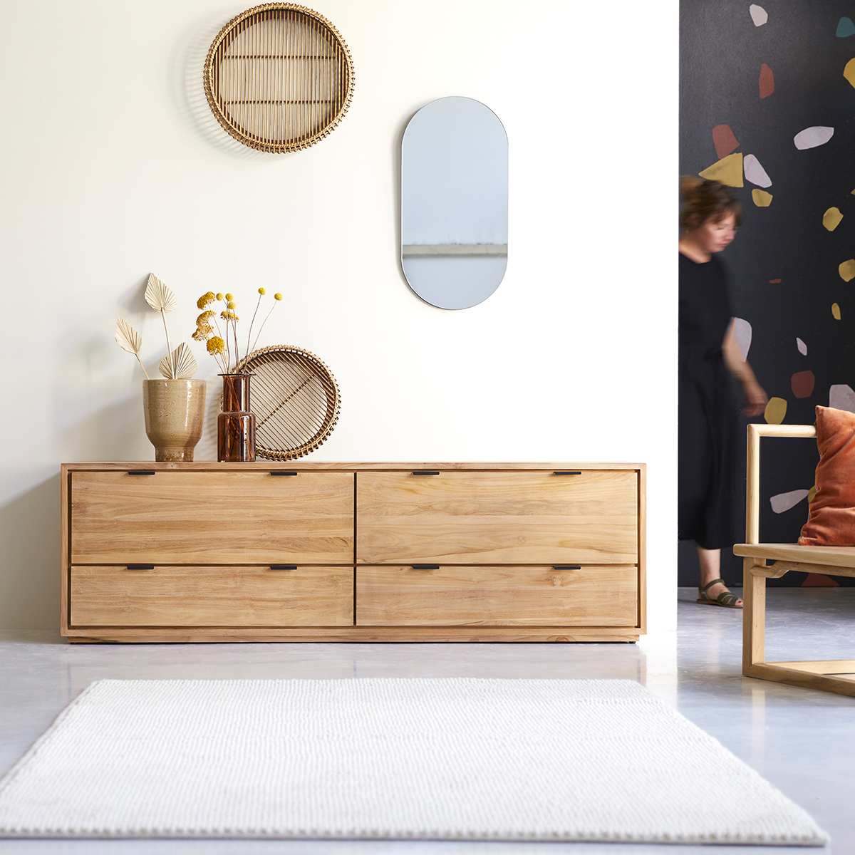 Senson - TV-Schrank aus massivem Teak 180 cm Senson - TV-Schrank aus massivem Teak 180 cm