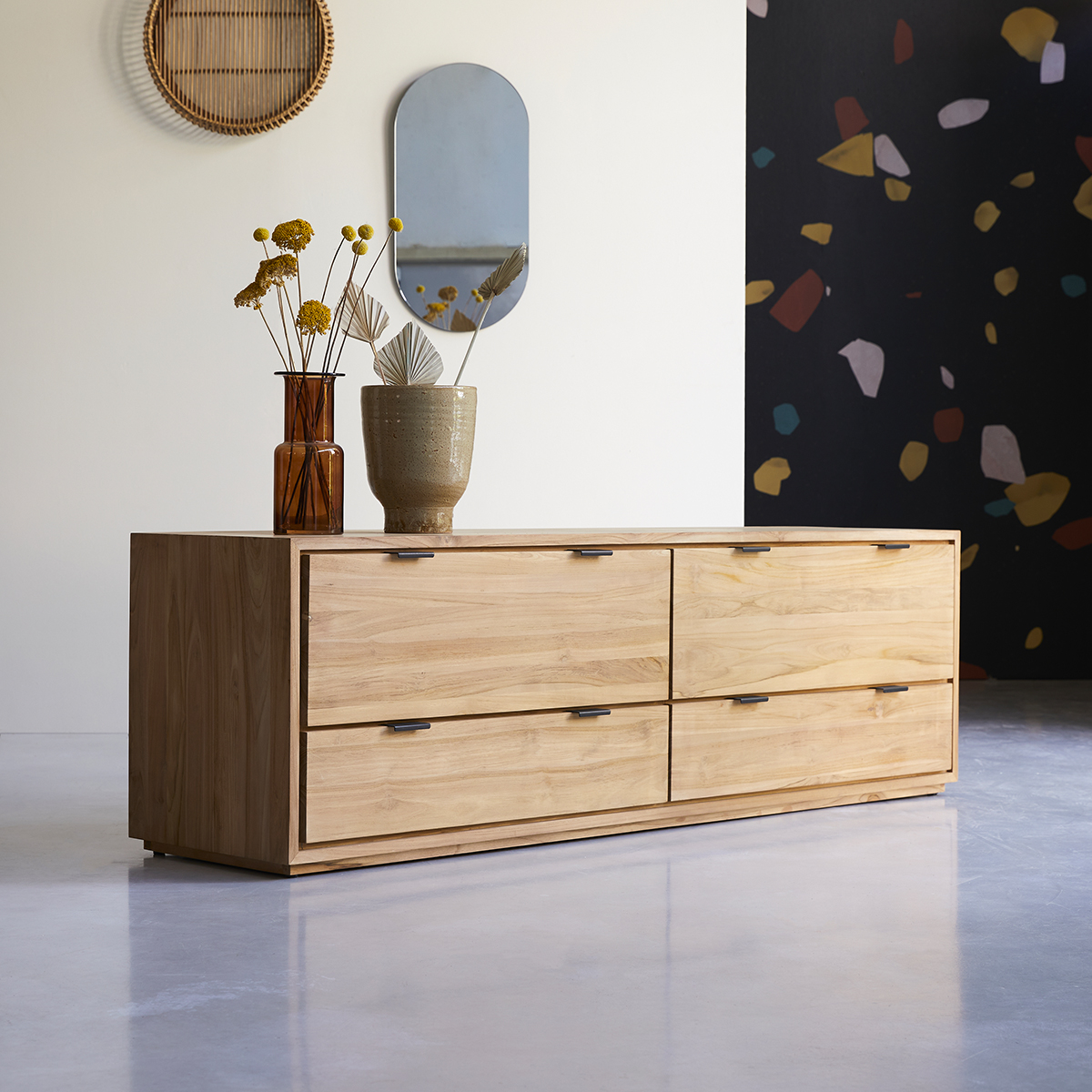 Senson - TV-Schrank aus massivem Teak 180 cm Senson - TV-Schrank aus massivem Teak 180 cm