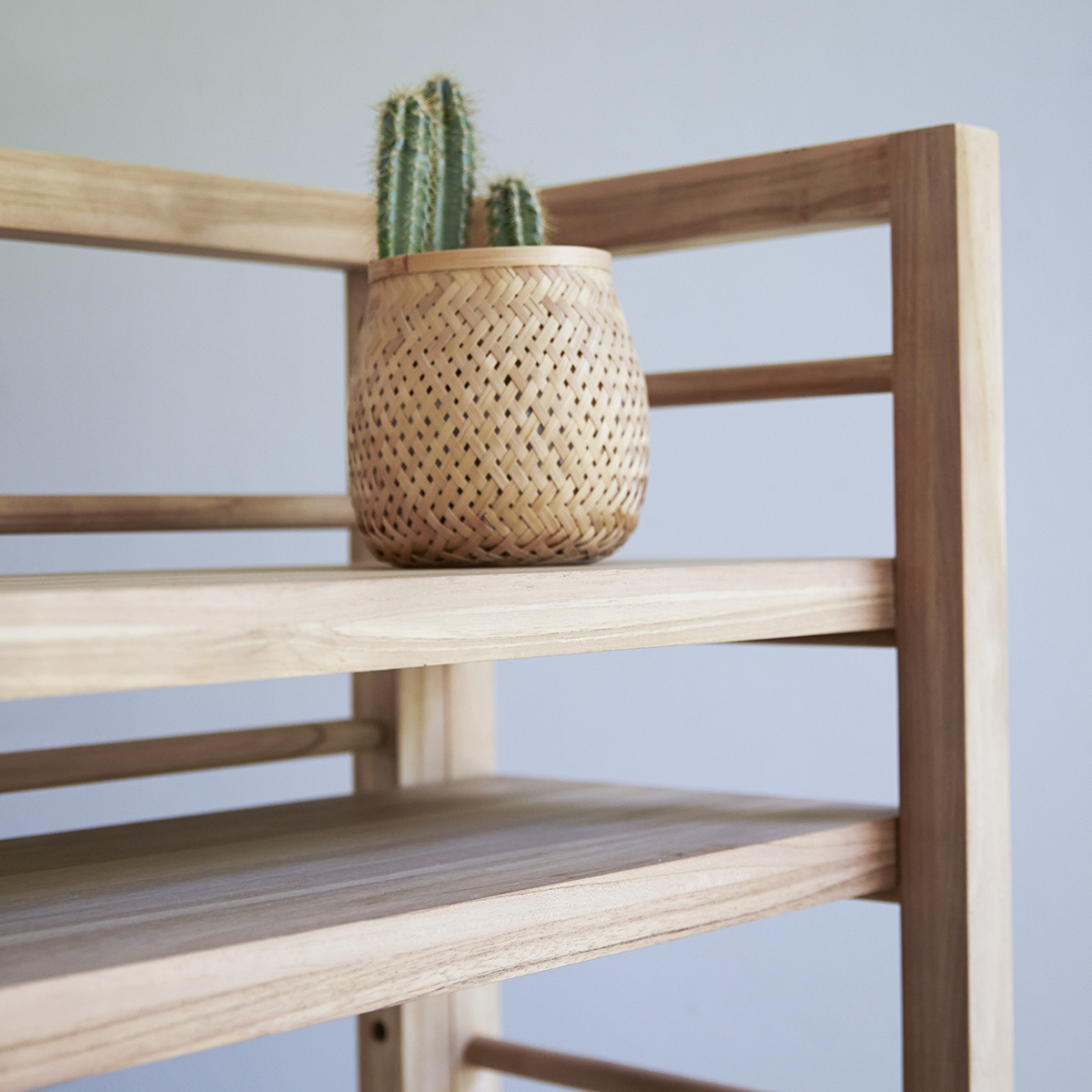 Picture of Teak shelving unit 180 cm - Bathroom storage - Tikamoon