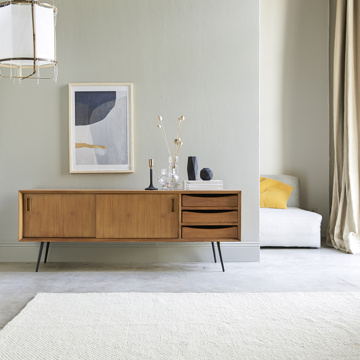 Simen - TV Schrank aus Teak 155 cm Simen - TV Schrank aus Teak 155 cm