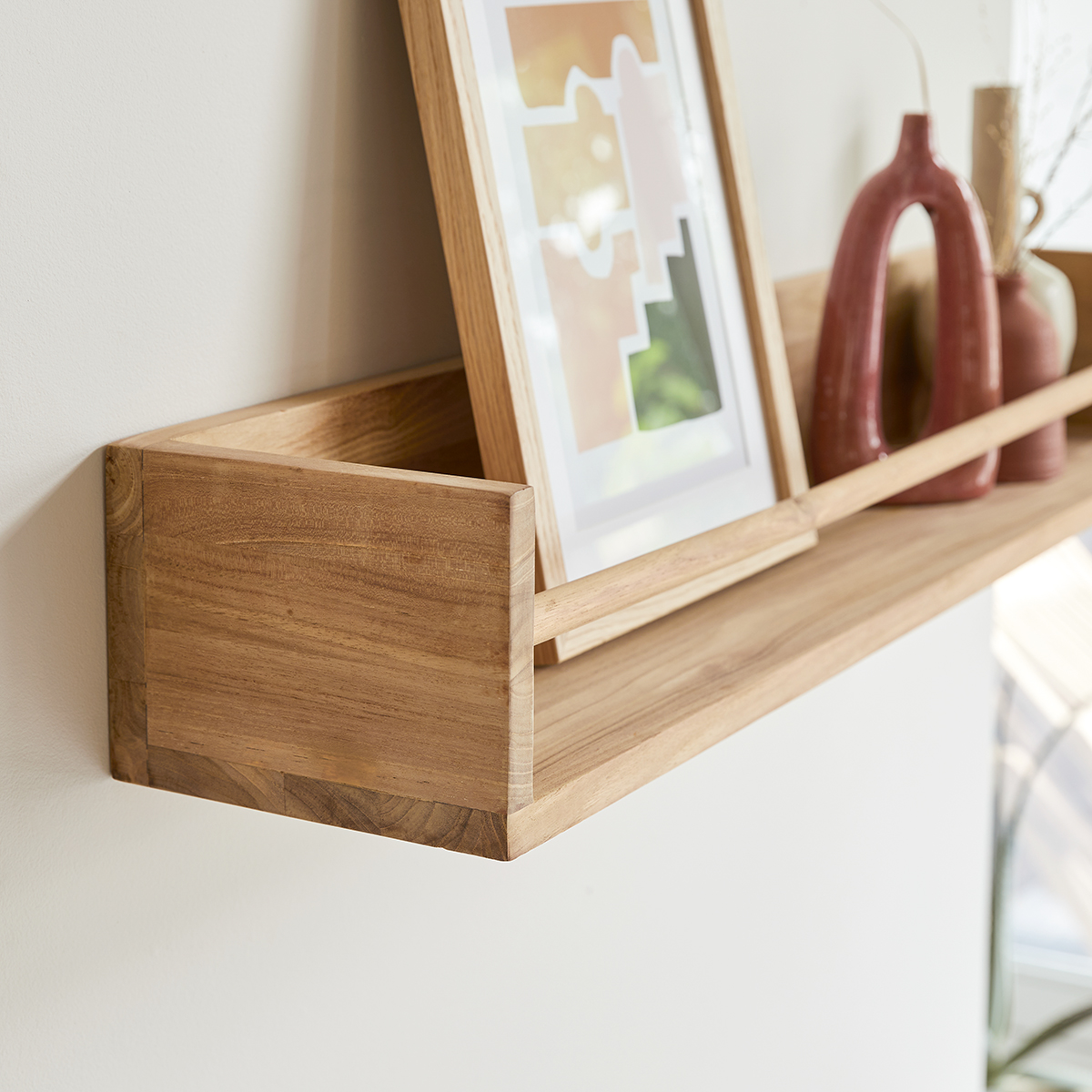 Ugo - Wandregal aus massivem Teak 100 cm Ugo - Wandregal aus massivem Teak 100 cm