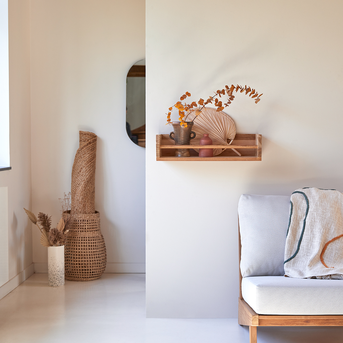 Ugo - Wandregal aus massivem Teak 60 cm Ugo - Wandregal aus massivem Teak 60 cm