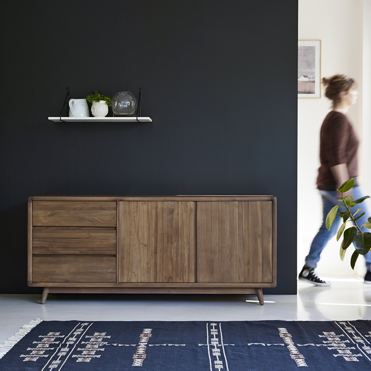 Vintage - Buffet aus massivem Teakholz 165 cm Vintage - Buffet aus massivem Teakholz 165 cm